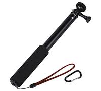 Hama Perche télescopique "Selfie 90" (tige de télescope de voyage à tête inclinable pour smartphones, appareils photo et caméras d'action GoPro, monopode) Noir