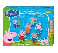 Hama Perlen 7917 Peppa Wutz & Schwester, Grand Coffret Cadeau avec 4000 Perles Midi, 2 plaques à Crayons, modèle de Motif, Papier à Repasser, Instructions et Anneau pour Mobile