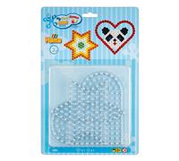 Hama - Blister 2 plaques : Coeur et Etoile pour perles à repasser taille Maxi - Loisirs créatifs 8105 Transparent