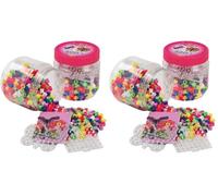 Hama Perlen 8791 Boîte de Perles à Repasser avec Environ 400 Perles de Bricolage Maxi Colorées d'un Diamètre de 10 mm, 2 Plaques à Broches Transparentes, Papier à Repasser Inclus (Lot de 2)