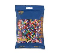 Hama Perlen Lot de 201 à 00 perles à repasser d'environ 3 000 perles Midi multicolores de 5 mm de diamètre dans un mélange de 10 couleurs, plaisir créatif pour petits et grands