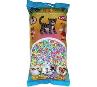 Hama Perles 205-50 Sachet de perles à repasser avec env. 6.000 perles de bricolage Midi multicolores de diamètre 5 mm dans un mélange pastel, plaisir créatif pour petits et grands