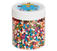 Hama Perles 209-58 - Boîte d'environ 3000 perles de bricolage de 5 mm de diamètre - 6 couleurs - Amusement créatif pour petits et grands
