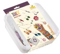 Hama Perles à repasser | environ 10 500 perles, 2 plaques enfichables : grand carré n° 593 et petit hexagone n° 594. 1 bande élastique fine, 1 fil, 1 clip à cheveux, feuille à motif coloré