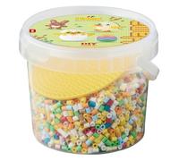 Hama Perles à Repasser - Environ 4 000 Perles, 1 Plaque en Forme d'œuf n° 260-03, Feuille à Motif imprimé en Couleur, Instructions et Papier à Repasser - Kit de Bricolage mosaïque pour Enfants