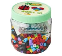 Hama Perles à repasser maxi dans boîte plastique couvercle vert 400 perles à repasser