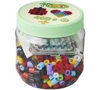 Hama Perles à repasser Maxi Pot Vert 400 perles + 2 plaques