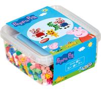 HAMA Perles à repasser maxi + plaque à crayons "Peppa Wutz" en boîte 900 perles à repasser