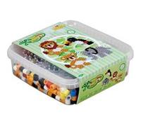 HAMA BÜGELPERLEN HAMA Perles à repasser maxi + plaques 'Lion, petit éléphant'