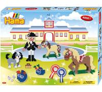 Hama Perles à repasser midi "Centre équestre" Coffret cadeau 4.000 perles à repasser