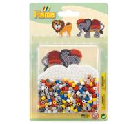 Hama Perles à repasser midi "Eléphant/Lion" dans un blister 450 perles à repasser