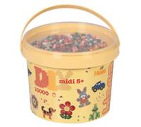 Hama Perles à repasser midi 'mélange', dans un seau