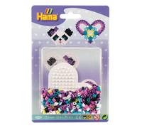 Hama Perles à repasser midi "Perles à rayures - Cœur" dans un blister