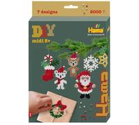 Hama Perles | Environ 2 000 Perles, 1 Tableau de Bord Hexagonal Moyen n° 329, Feuille de Design imprimée en Couleur, Instructions et Papier à Repasser.