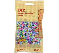 HAMA Perles pastel mélangées 1000pcs, 1sachet