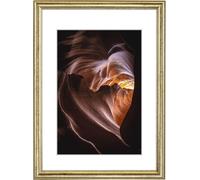 Cadre photo en bois "Phoenix", doré, 24 x 30 cm