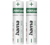 Hama Pile rechargeable LR3 (AAA) NiMH 700 mAh 1.2 V 2 pc(s)