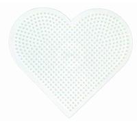 Hama Plaque cœur Midi pour perles 5 mm - Support création enfants dès 5 ans - Blanche