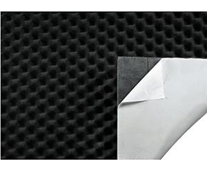 Hama Plaque d'isolation (acoustique, pour caisses de voiture, PC ou caissons de basse (mousse isolante, isolation acoustique autocollante, 50 x 100 cm, épaisseur 9 mm - 24 mm) Noir