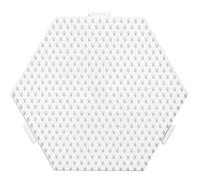 Hama Plaque hexagonale pour perles Midi 329 – moyen – 12,5 x 11 cm – blanc
