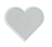 Hama Plaque Coeur 591 - Gamme Mini - Pour petites perles Ø2,5 mm - Blanc