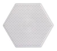 Hama Plaque petit hexagone – Pour petites perles Ø2,5 mm (mini) – Blanc