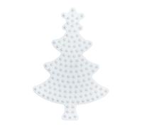 Hama Plaque pour perles à repasser midi Sapin de Noël, plastique blanc, taille unique