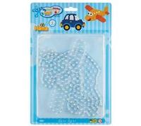 Hama - Blister 2 plaques : Voiture et Avion - pour perles à repasser taille Maxi - Loisirs créatifs 8103 Transparent Petit