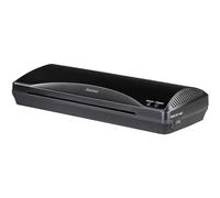 Hama Plastifieuse A4 Chaud/Froid, Machine à plastifier A4 Touche Déverrouillage, 5 films de plastification à chaud inclus, Temps de chauffe 4 min, Pour Pochettes de 80-125 Microns, Noir