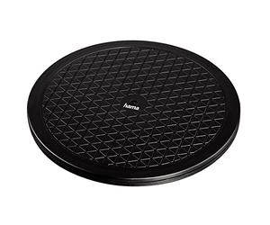 Hama Plateau universel Hama rond (25,5 cm, taille S, poids supporté 60 kg (idéal pour TV, enceintes, écrans, appareils de cuisine) Noir