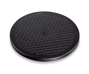 Hama Plateau Universel Hama Rond (32 cm, Taille L, Poids supporté 80 kg (idéal pour TV, Enceintes, écrans, appareils de Cuisine) Noir
