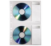 hama Pochette CD /DVD DIN A4 PP pour 2 CD transparente 10 pochettes