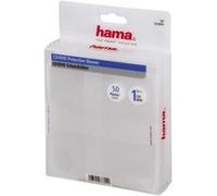 Hama Pochettes de protection (pour CD/DVD/Blu-Ray, design étroit, pochette en plastique, lot de 50) Transparent