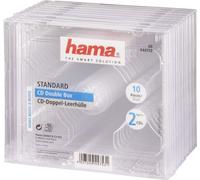 Hama Pochette double vide pour CD Jewel Case, paquet de 10 transparente (00044753)