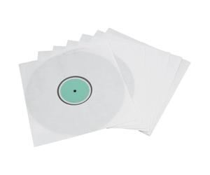 Hama Pochette Intérieure Disque Vinyle 33 Tours Papier Lot 10 Pièces | Pack 10 Housse de Protection Blanche avec Fenetre, Antistatique, pour Disque Album 30 cm, Anti Rayures Anti Poussière
