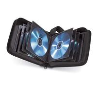 Hama Pochette (pour 20 CD/DVD/Blu-ray, classeur de rangement, gain de place pour le bureau, le salon et la maison, étuis de transport) Noir