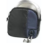 Hama Pochette pour lecteur CD pour Discman et 3 CD (avec sortie de câble et boucle de ceinture) noir/bleu