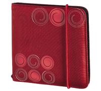 Hama Pochette Up To Fashion – Étui de rangement pour 24 disques CD/DVD/Blu-ray, motif rond Rouge