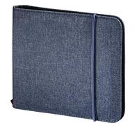 Hama Pochette Up to Fashion – Étui de rangement pour 24 disques (CD/DVD/Blu‑Ray/Livres audio) – Bleu