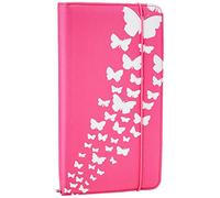 Hama Pochette de rangement Up To Fashion – pour 48 CD/DVD/Blu-ray, motif papillon Rose