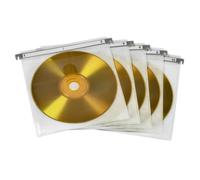 Hama Pochettes de protection doubles Plastique pour CD/DVD/Blu-ray 2 CD Lot 50 Blanc/Transparent