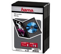 Hama Pochettes pour DVD Pack de 5 (adaptées également pour les CD et Blu-ray) avec Film pour Insertion d'une Couverture, Noires