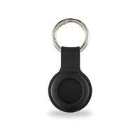 Hama Porte-clés pour AirTag Fantastic Feel(Coque Etui de Protection pour GPS Finder Apple, pour Valise, Sacs, Bagages, look silicone) Noir
