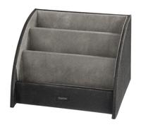 Hama Porte-télécommande 'Commander' (Support de Rangement 9 télécommandes, 3 maxi compartiments, Organiseur Multifonction bureau, salle de bain, table de chevet, courriers, téléphone, lunettes) Noir