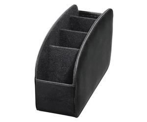 Hama Porte-télécommande 'Major4' (Support de Rangement pour 4 télécommandes, 4 compartiments, Organiseur Multifonction bureau, salle de bain, table de chevet, stylos, téléphone, lunettes) Noir