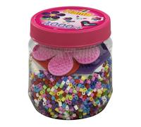 HAMA - Pot de 4000 perles à repasser Taille MIDI et 3 plaques - Loisirs Créatifs - Mixte - Dès 3 ans