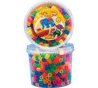 Création perle et bijou Hama - Pot de 600 perles - Hama Maxi : Perles Mix 6 couleurs
