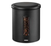 HAMA | Pot de stockage de café en acier inoxydable (pour stocker du café moulu 700g et en grain 500g, hermétique, adapté pour n'importe quel type de produit) Couleur noire