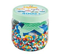 Midi pot vert 4000 perles + 3 plaques - HAMA multicolore TU