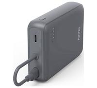 Hama Power Pack \ Travel\ mit Kabel, 10000mAh, 2 Ausgänge: 2x USB-C, Anthrazit Powerbank (batterie
